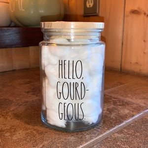Rae Dunn “Hello, Gourd-Geous” Cotton Ball Jar